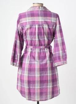 Robe Courte Kalai Violet Manches Longues