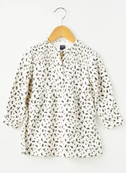 Robe Courte Kiabi Blanc Manches Longues