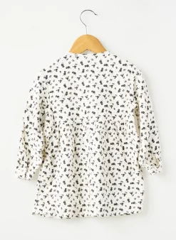 Robe Courte Kiabi Blanc Manches Longues