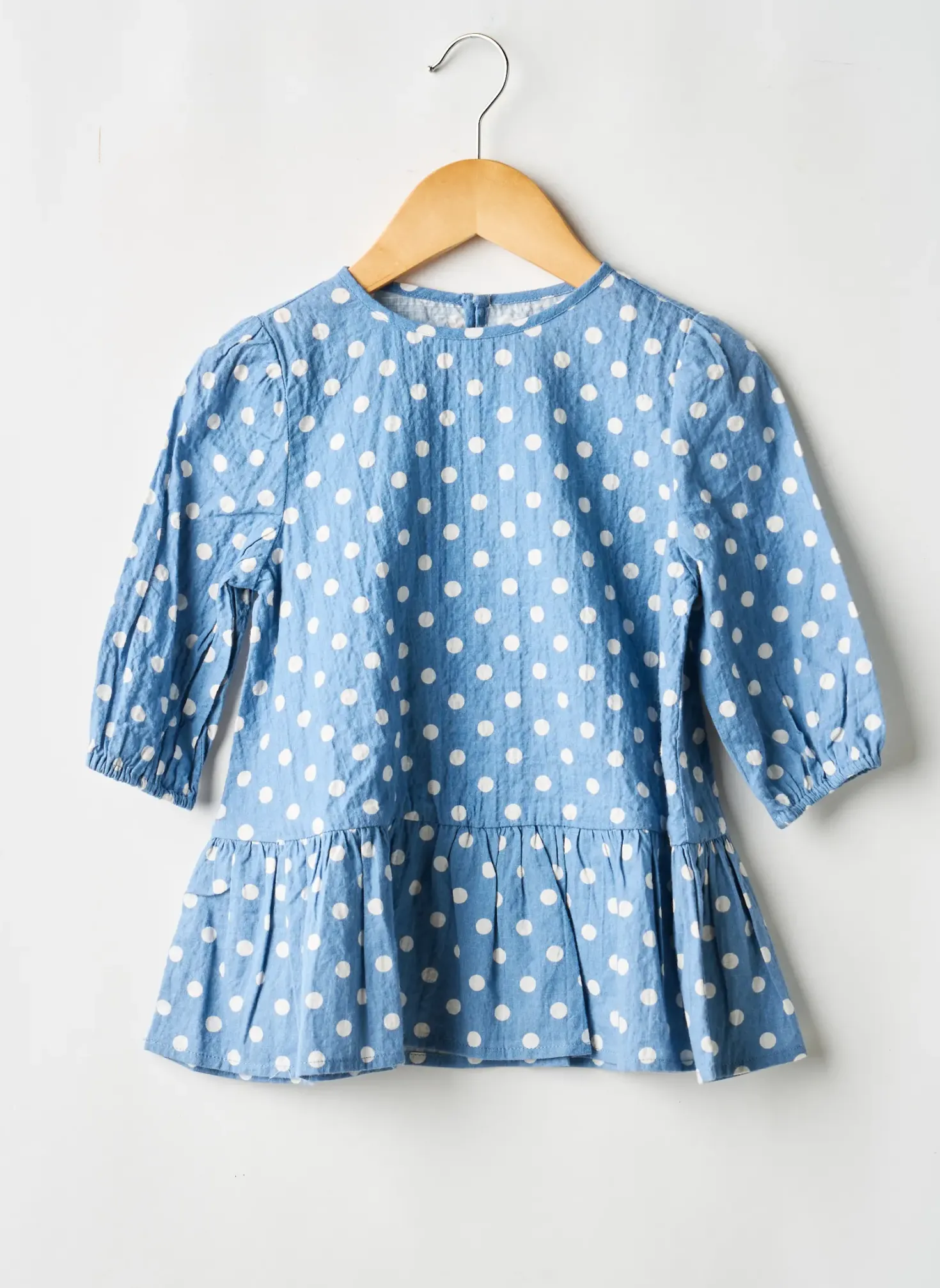 Robe Courte Konges Slojd Bleu Manches Longues