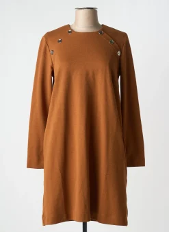 Robe Courte La Fee Maraboutee Orange Manches Longues