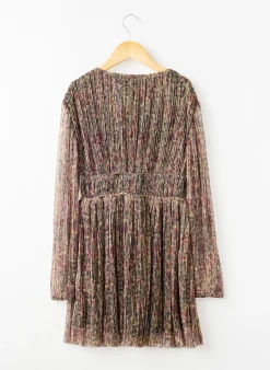 Robe Courte Le Temps Des Cerises Marron Manches Longues