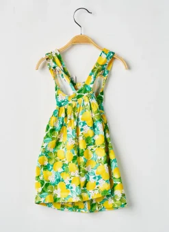Robe Courte Mayoral Jaune Fines Bretelles