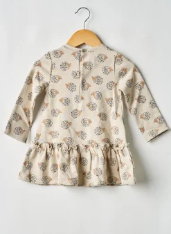 Robe Courte Mayoral Marron Manches Longues
