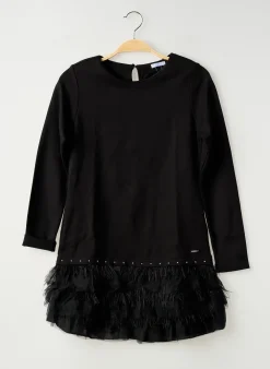 Robe Courte Mayoral Noir Manches Longues