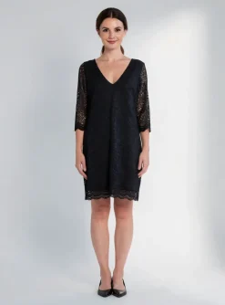Robe Courte Revd'elle Noir Manches 3/4