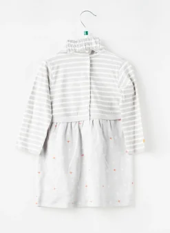 Robe Courte Sucre D'orge Gris Manches Longues