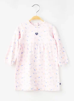 Robe Courte Sucre D'orge Rose Manches Longues
