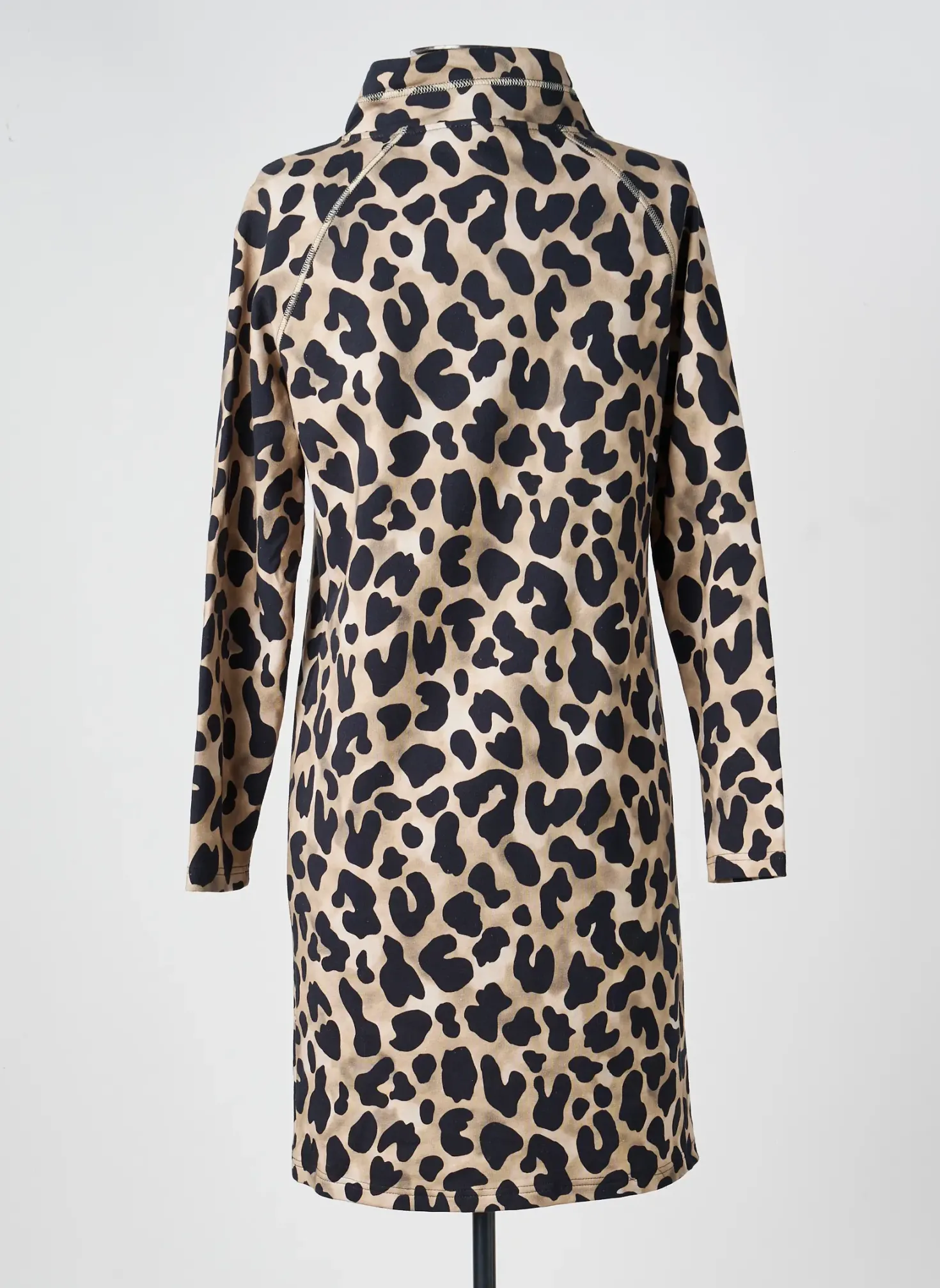 Robe Courte Tuzzi Beige Manches Longues