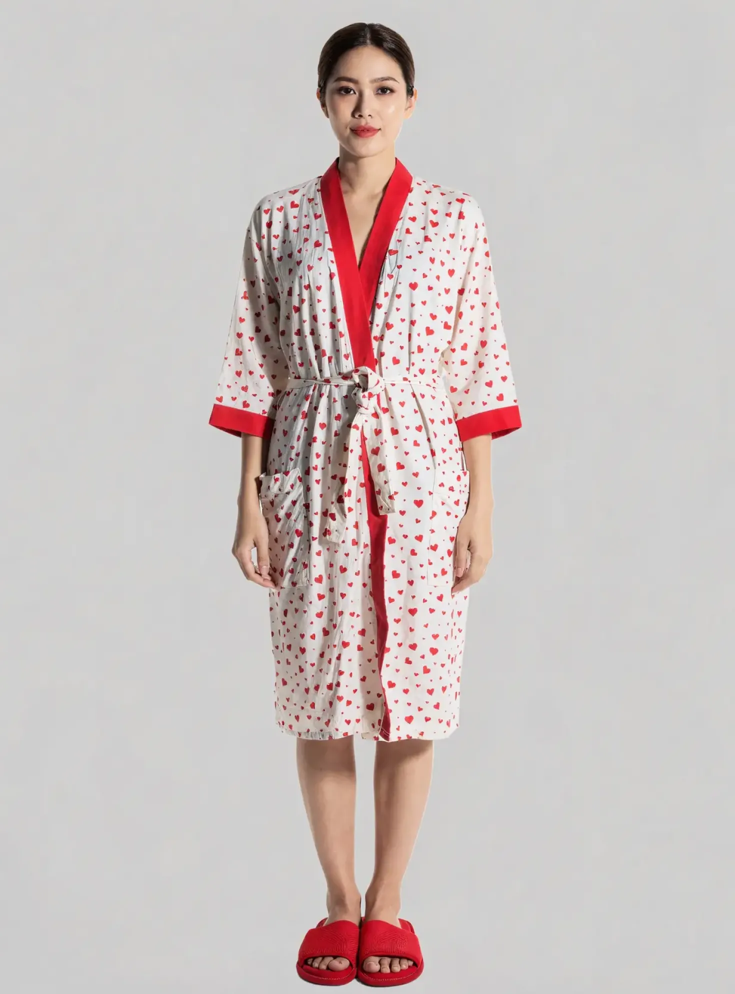 Robe De Chambre Reglisse Blanc