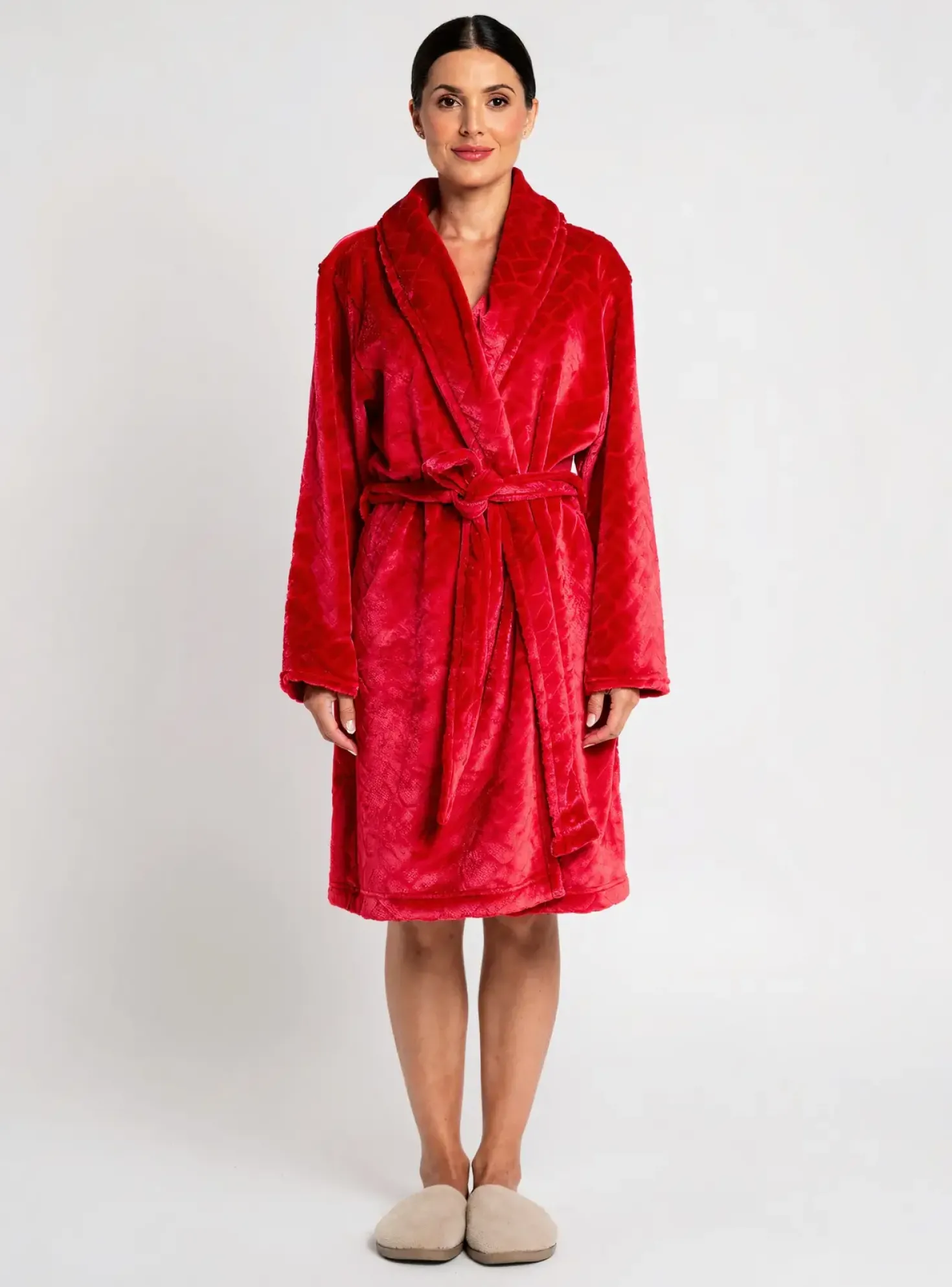 Robe De Chambre Rose Pomme Rouge