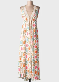 Robe De Plage Pink Planet Blanc