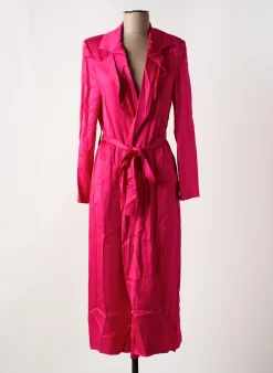 Robe Longue Angela Davis Rose Manches Longues