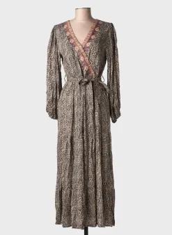 Robe Longue Grace & Mila Noir Manches Longues