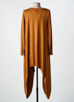 Robe Longue Kozan Marron Manches Longues