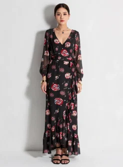 Robe Longue Lpb Les Petites Bombes Noir Manches Longues