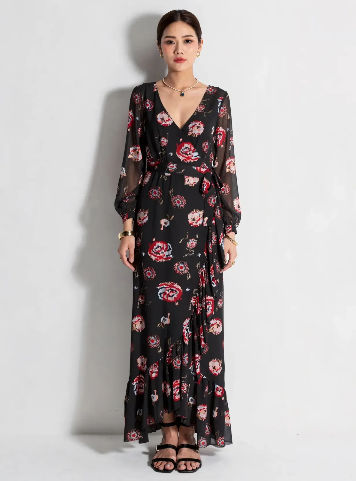 Robe Longue Lpb Les Petites Bombes Noir Manches Longues
