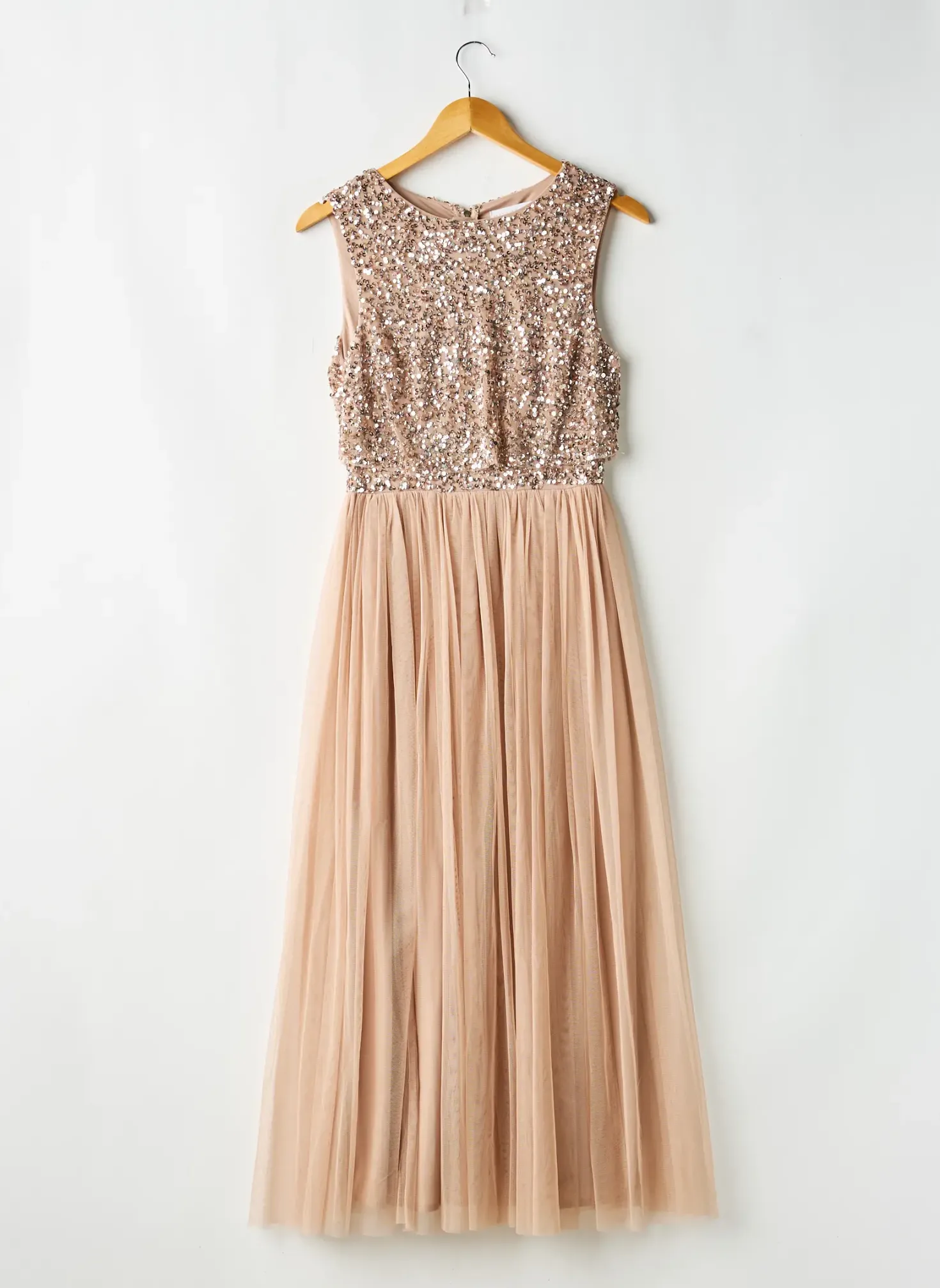 Robe Longue Maya Deluxe Beige Sans Manche