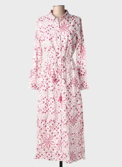 Robe Longue Pepe Jeans Blanc Manches Longues