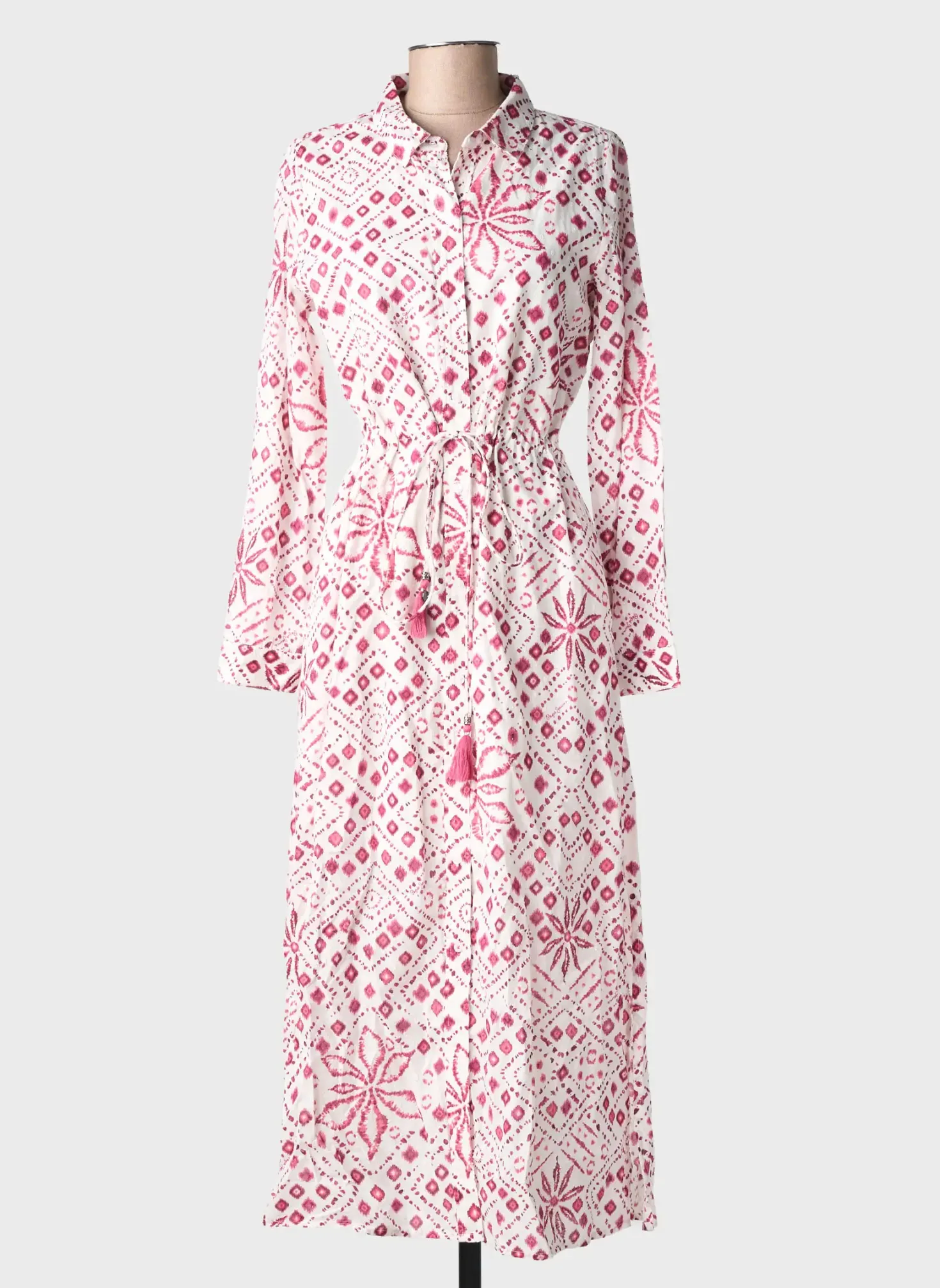 Robe Longue Pepe Jeans Blanc Manches Longues
