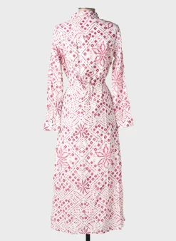 Robe Longue Pepe Jeans Blanc Manches Longues