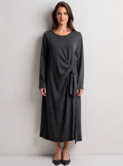 Robe Longue Scarlet Roos Gris Manches Longues