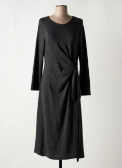 Robe Longue Scarlet Roos Gris Manches Longues