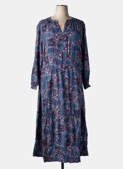 Robe Longue Sheego Bleu Manches Longues