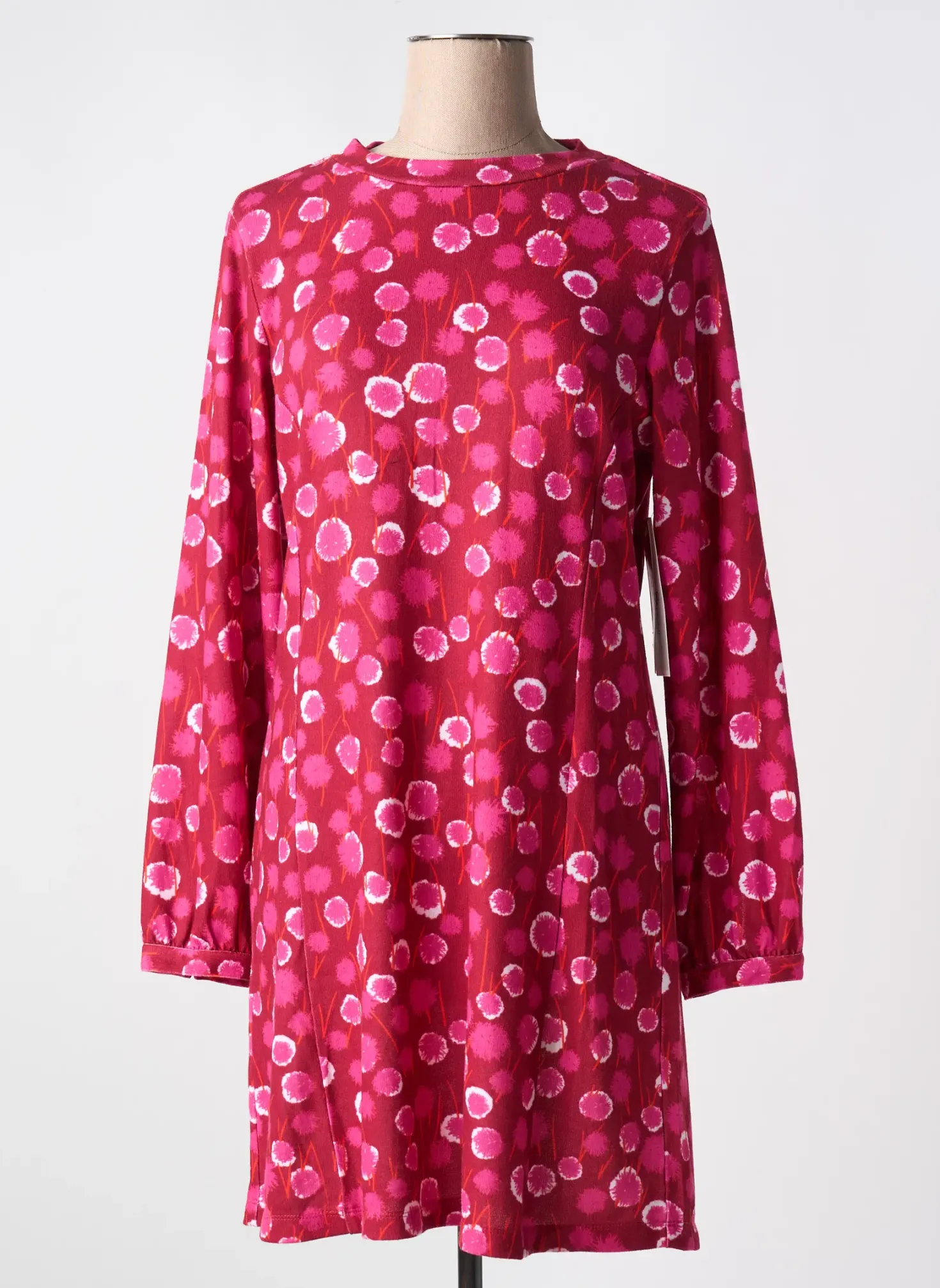 Robe Mi-longue Agathe & Louise Rose Manches Longues