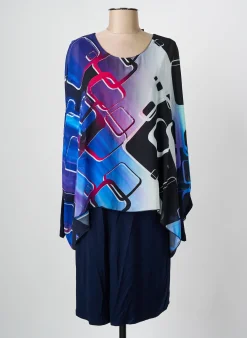 Robe Mi-longue Alain Murati Bleu Manches Longues