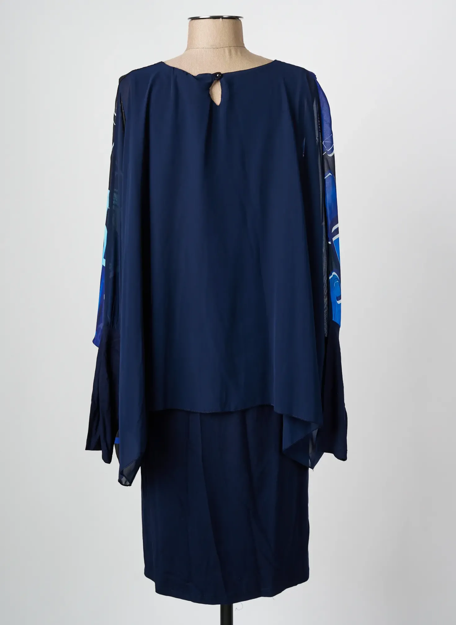Robe Mi-longue Alain Murati Bleu Manches Longues