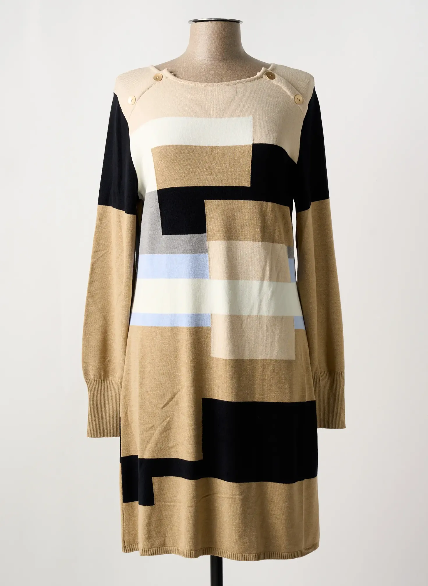 Robe Mi-longue Aldo Martin's Marron Manches Longues