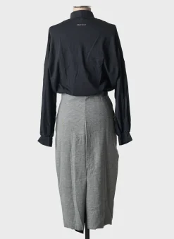 Robe Mi-longue Alto Giro Noir Manches Longues