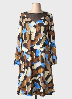 Robe Mi-longue An Ii Vito Noir Manches Longues