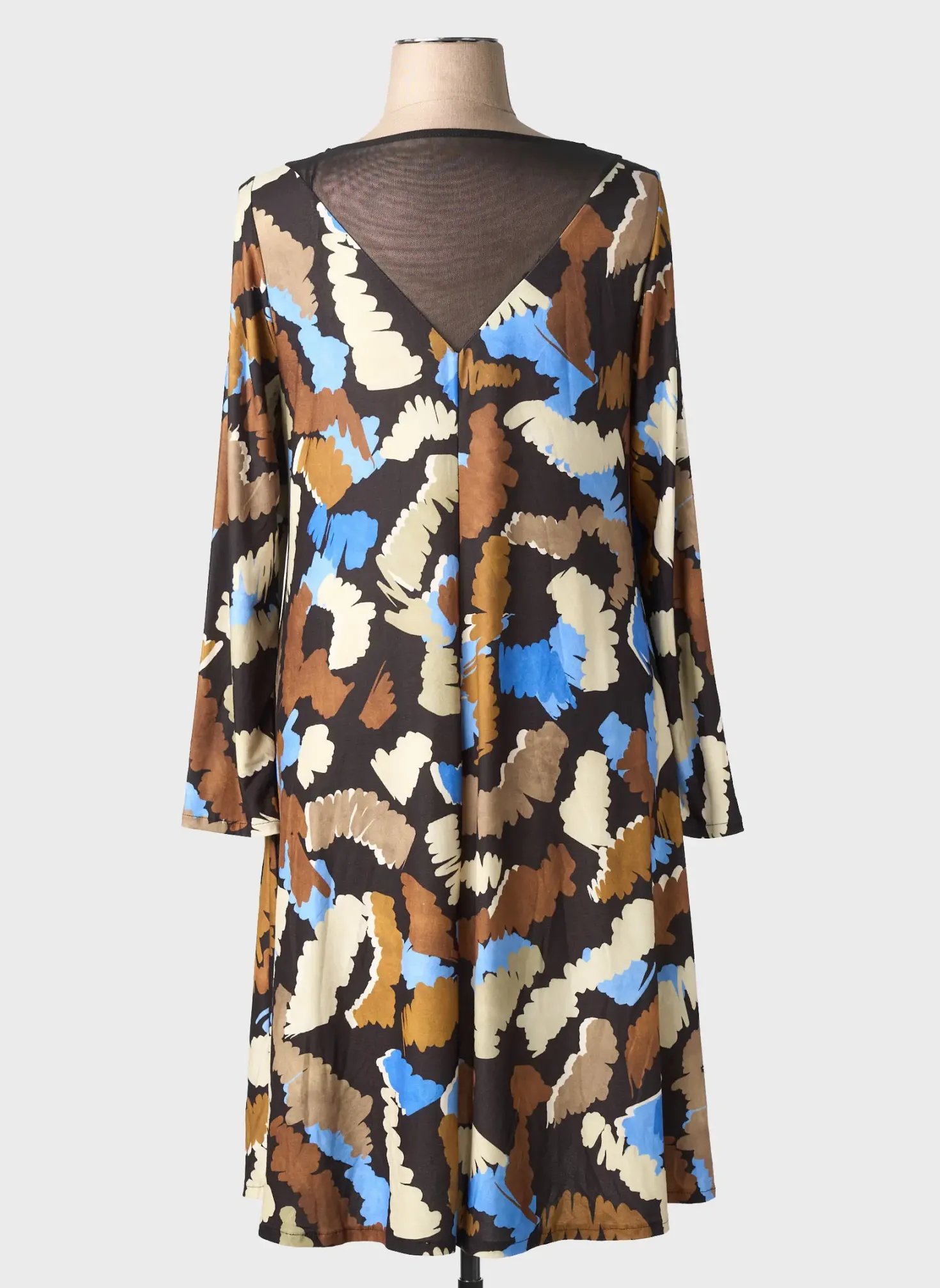 Robe Mi-longue An Ii Vito Noir Manches Longues