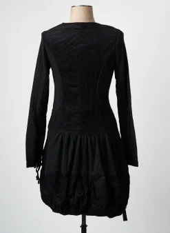 Robe Mi-longue Areline Noir Manches Longues