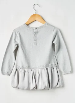 Robe Mi-longue Boboli Gris Manches Longues