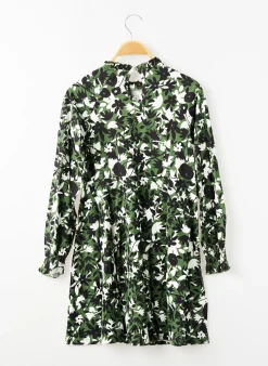 Robe Mi-longue Boboli Vert Manches Longues