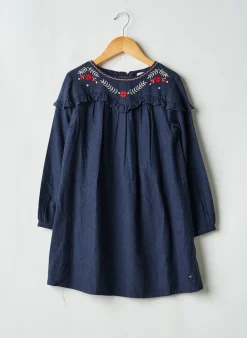 Robe Mi-longue Carrement Beau Bleu Manches Longues