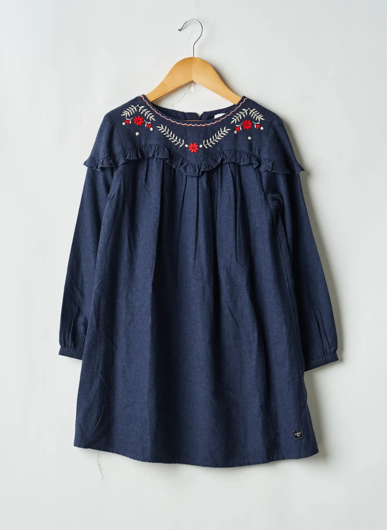 Robe Mi-longue Carrement Beau Bleu Manches Longues