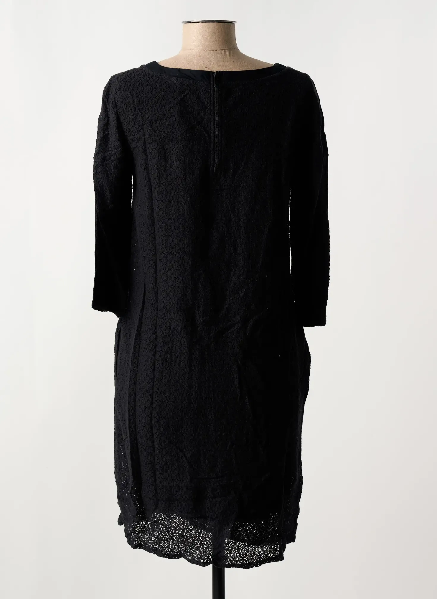 Robe Mi-longue Cecil Noir Manches 3/4