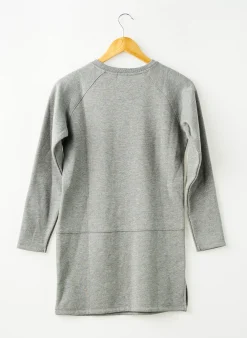 Robe Mi-longue Chipie Gris Manches Longues