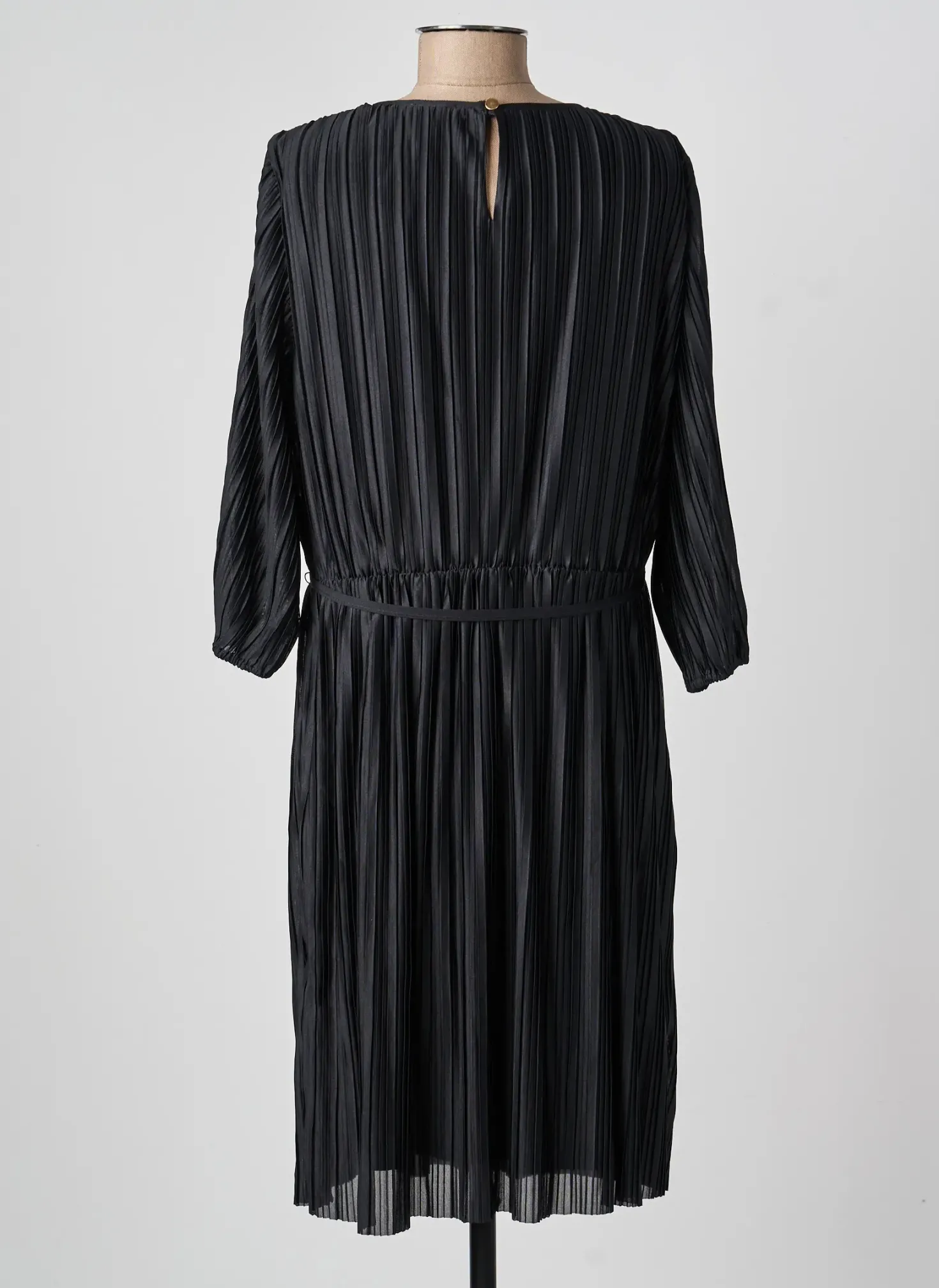 Robe Mi-longue Damart Noir Manches Longues