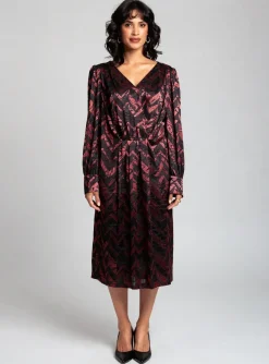 Robe Mi-longue Damart Noir Manches Longues