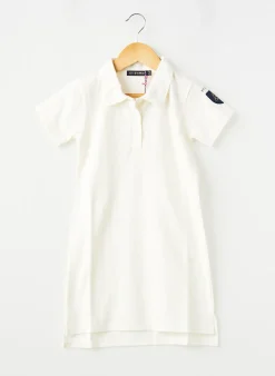 Robe Mi-longue Et D'emie Blanc Manches Courtes
