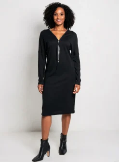 Robe Mi-longue Frank Lyman Noir Manches Longues