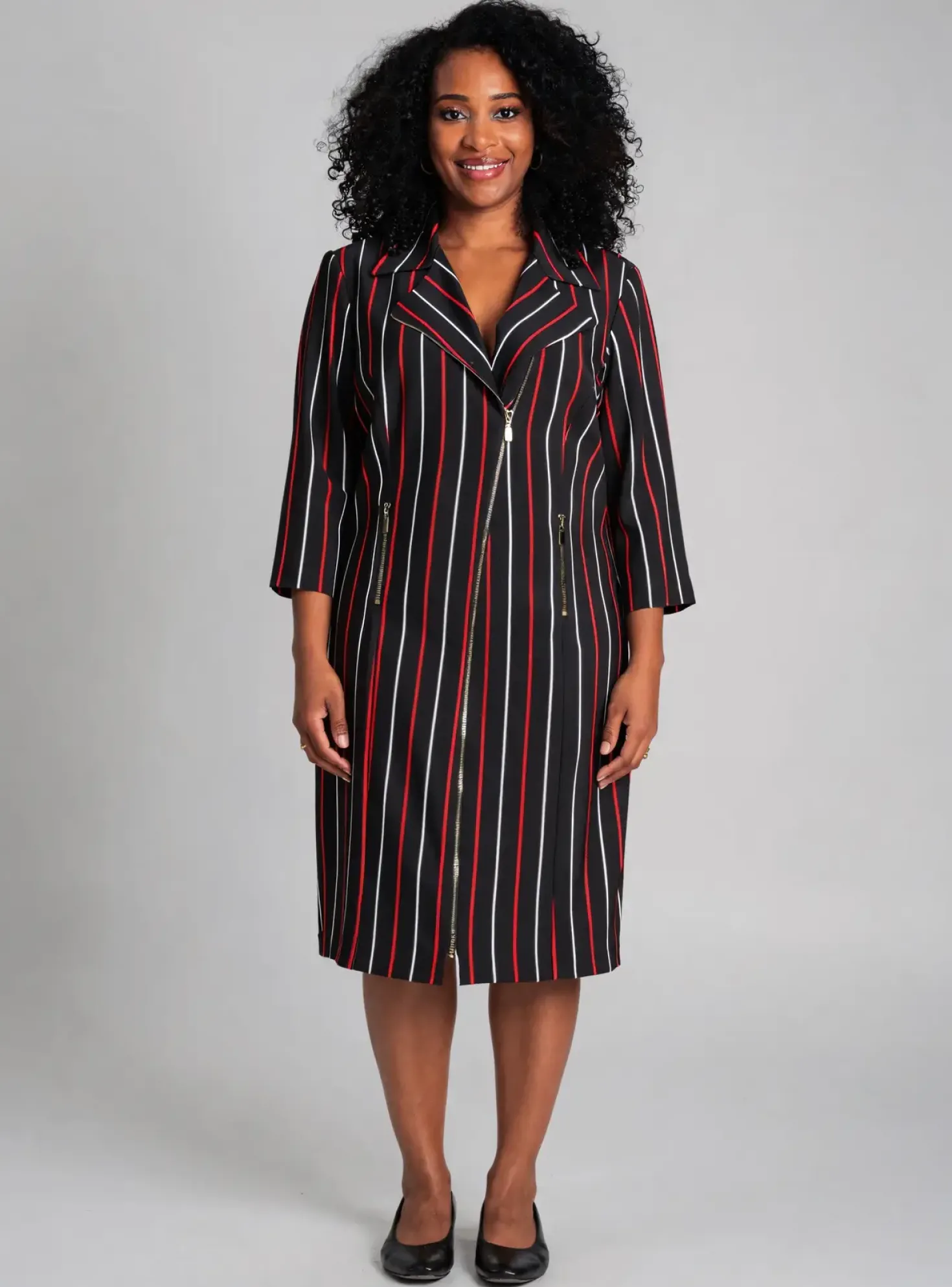 Robe Mi-longue Frank Lyman Noir Manches 3/4