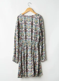 Robe Mi-longue Garcia Blanc Manches Longues