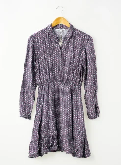Robe Mi-longue Garcia Bleu Manches Longues