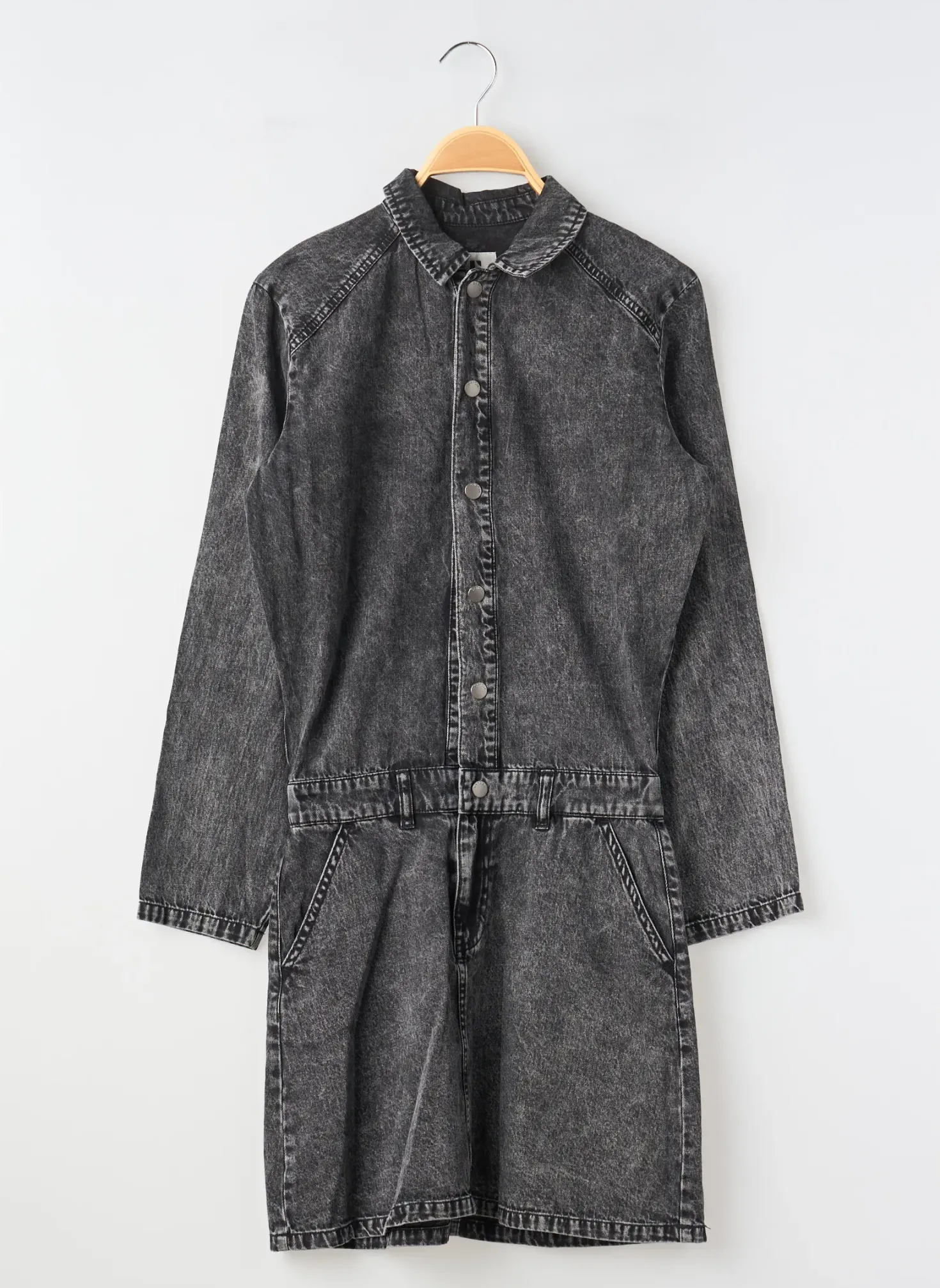 Robe Mi-longue Garcia Gris Manches Longues